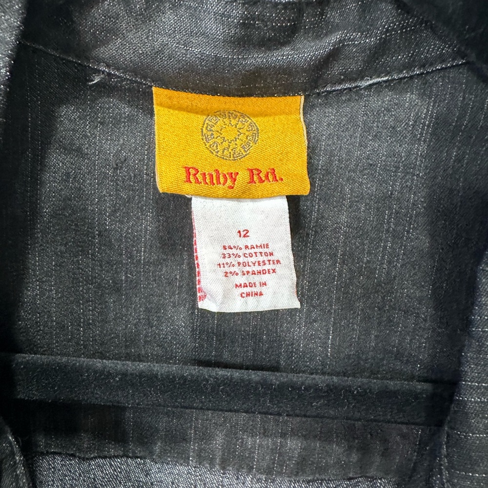 Ruby Rd. Charcoal Embellished Jean Jacket - Picture 5 of 5